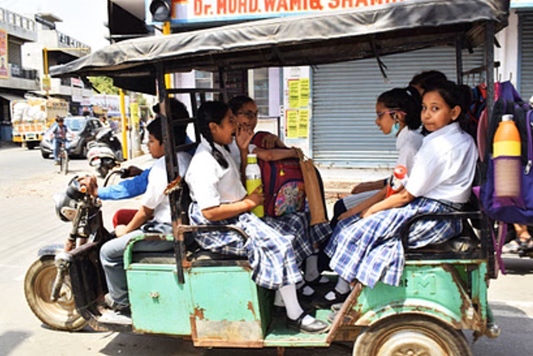 e rickshaws will be banned outside schools